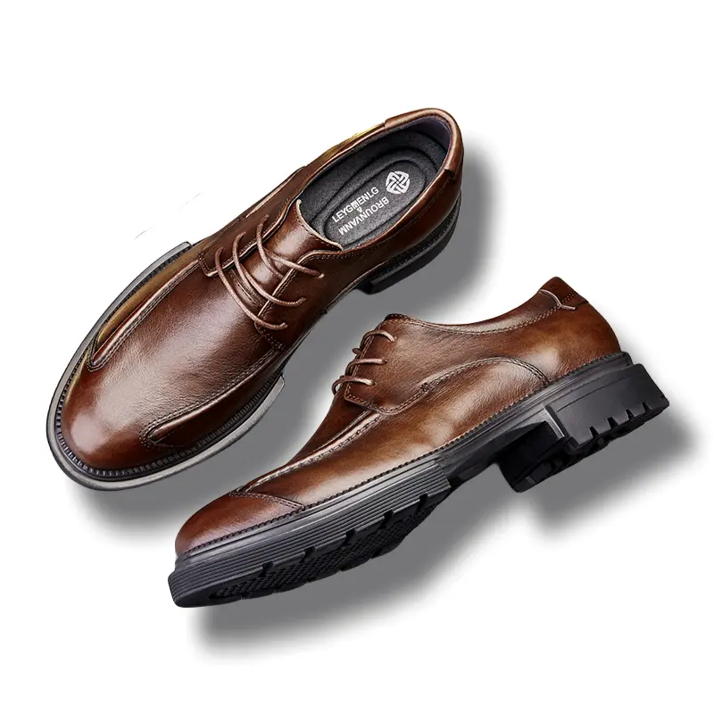 Туфли мужские Men"s Casual Men Low-Top Brounvanm, цвет Light Brown — фото 4