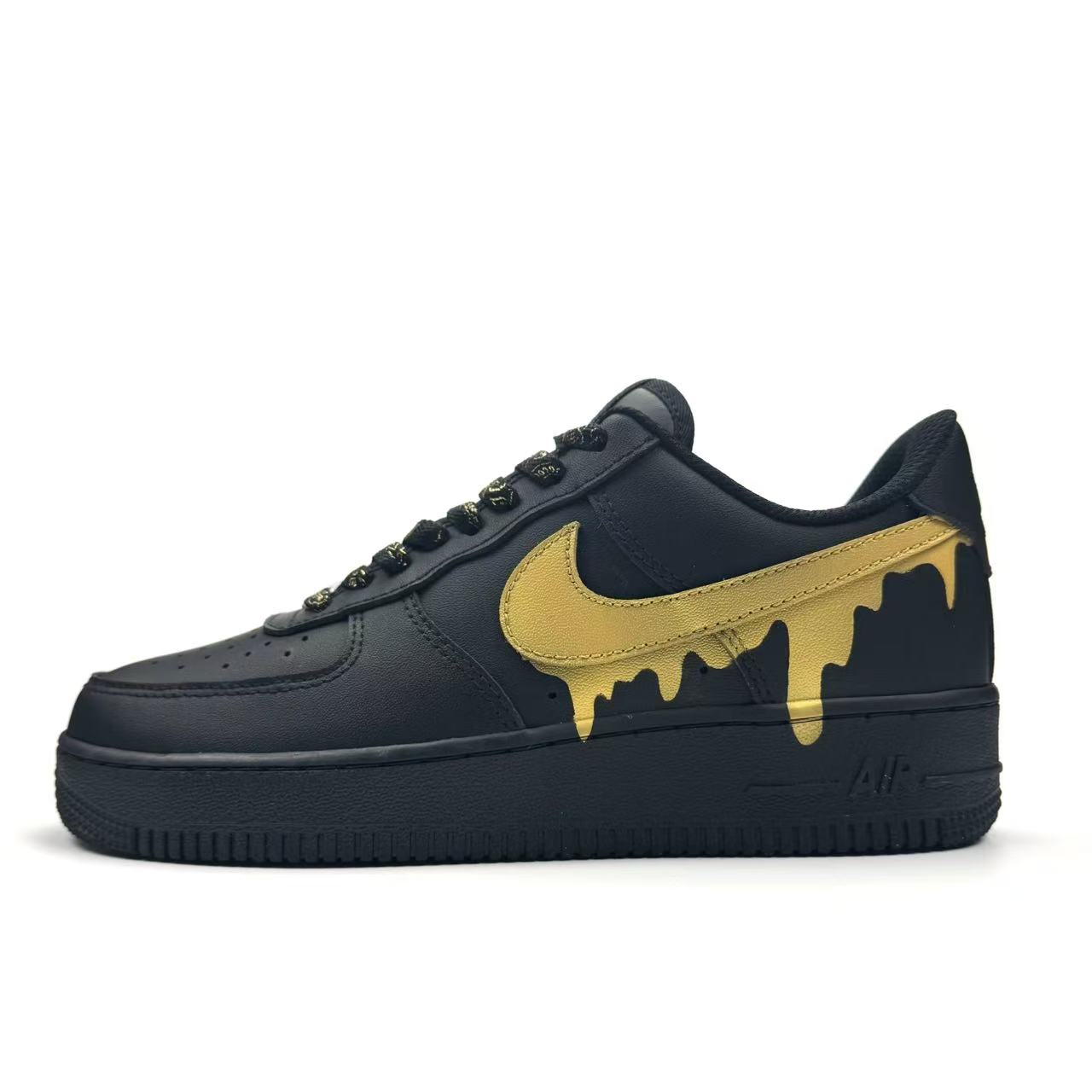 

Кроссовки для скейтбординга Air Force 1 Rich And Overflowing With Oil Coverage Cushioning Abrasion Resistant Support Low top Nike, черный