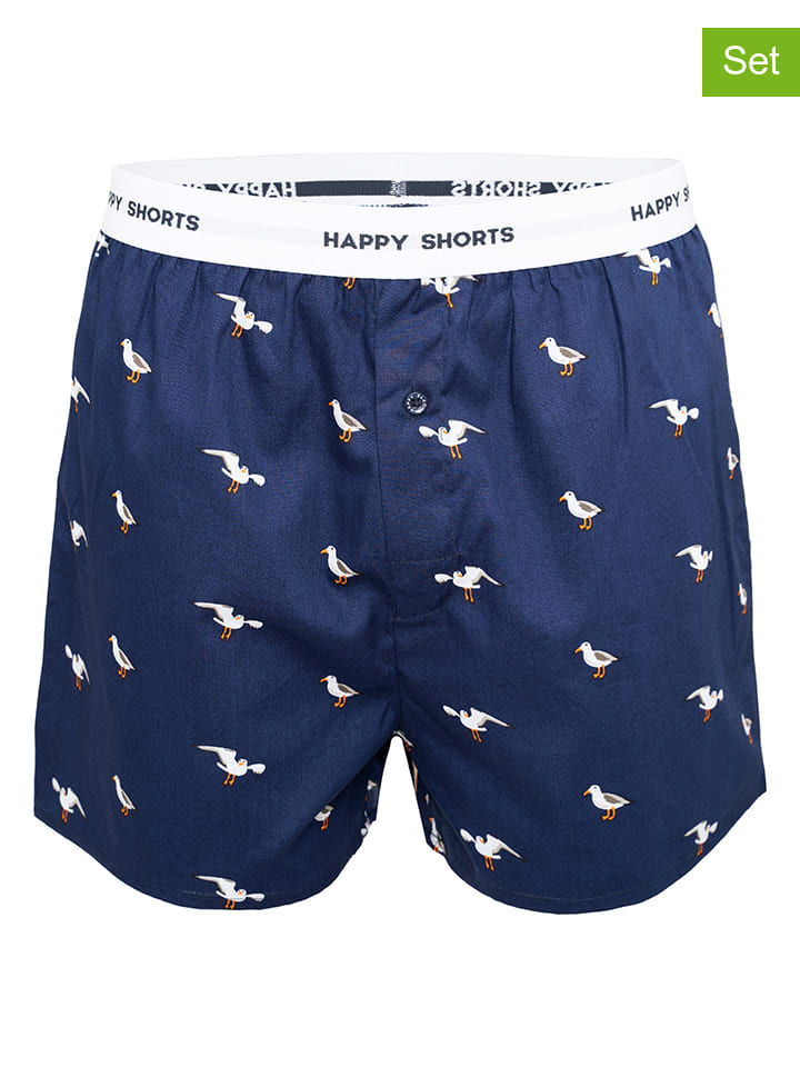 

Happy Shorts Комплект из 3 штук: боксерские шорты темно-синего/серого цвета