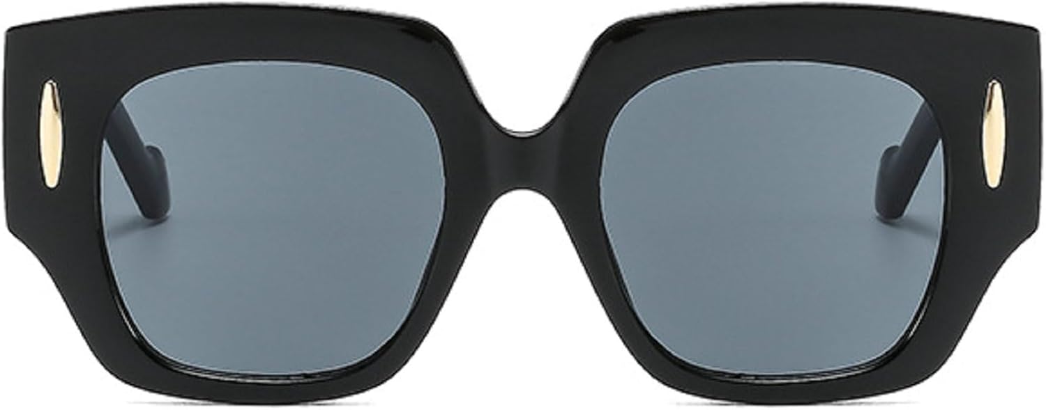 

Модные большие женские квадратные солнцезащитные очки в винтажном стиле с леопардовым принтом, коричневые, с защитой от УФ-излучения UV400, стильные мужские черные солнцезащитные очки N45 mincl, Black