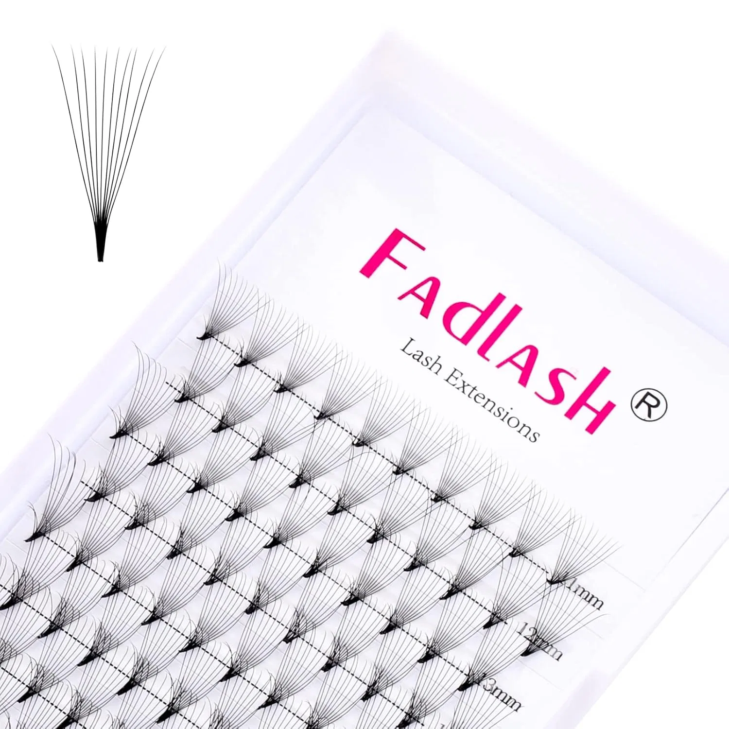 Накладные ресницы Fadlash Volume 10D, 0.07 мм, изгиб D Fadlash