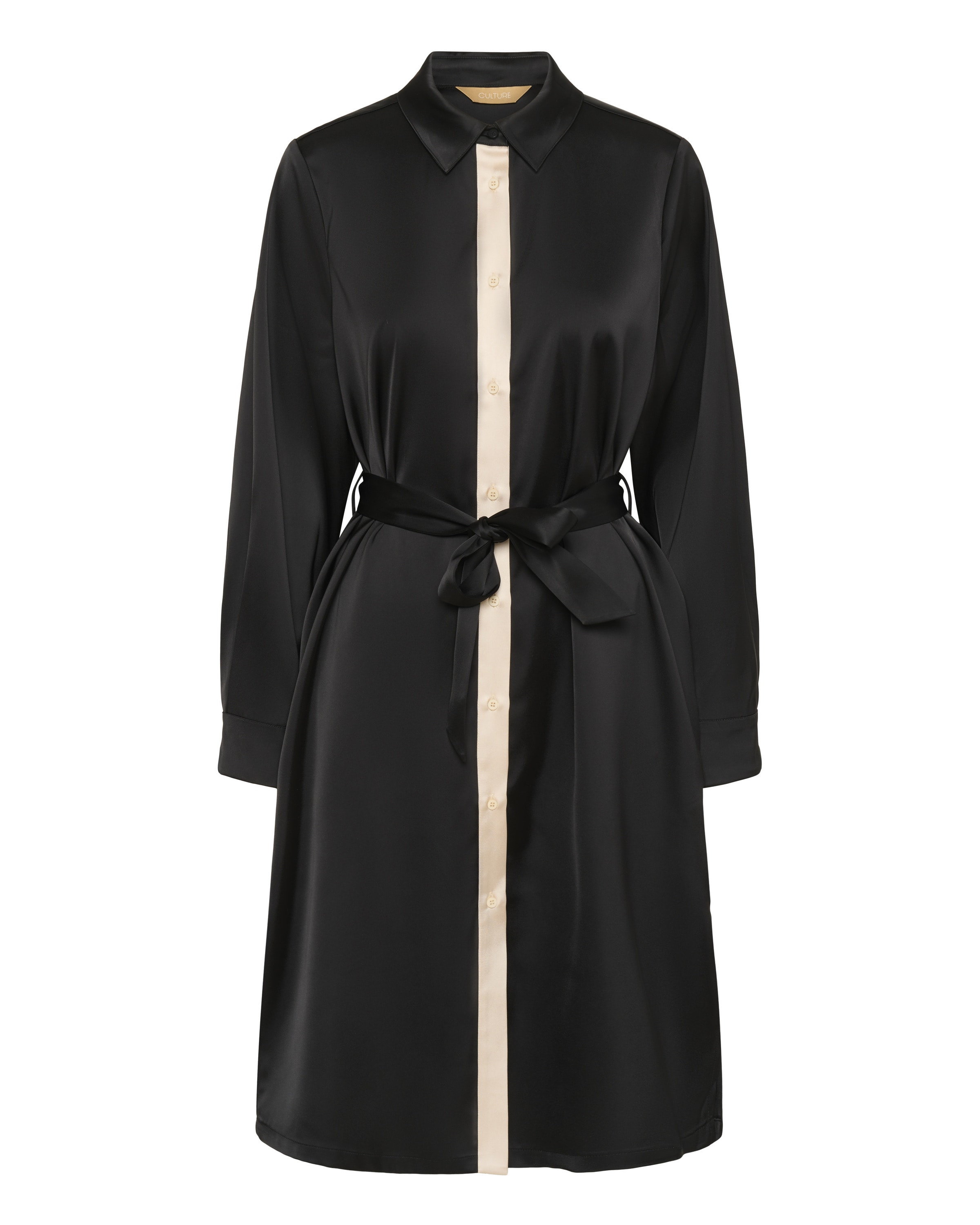 

CULTURE Платье-рубашка 'CUAnnabelle' в черном цвете