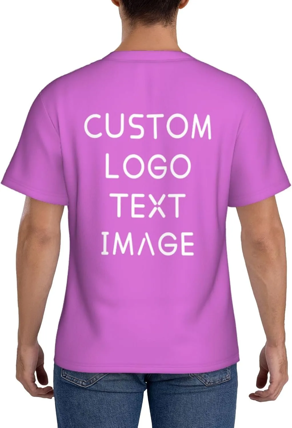 Футболка с полной запечаткой Custom T Shirts с логотипом — фото 3