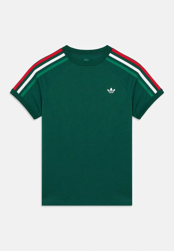 Полосатая футболка унисекс для подростков с принтом Adidas Originals, Team Dark Green/White