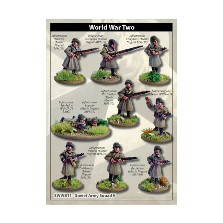 

Советский пехотный отряд V, WWII Miniatures - Soviet Forces (28mm) (Artizan Designs)