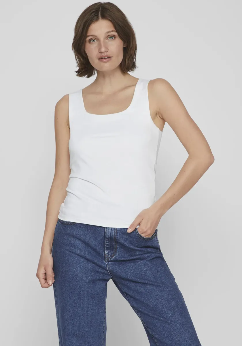 

Майка Vila "VIKENZA O-NECK S/L TANK TOP - NOOS", цвет Optical Snow