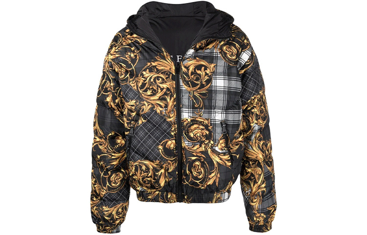 

VERSACE JEANS COUTURE Пуховик мужской черный, Black