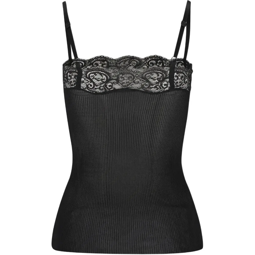 Майка SAINT LAURENT женский черный — фото 3