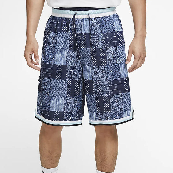 Шорты dna flowers embroidered basketball shorts blue Nike, синий — фото 3