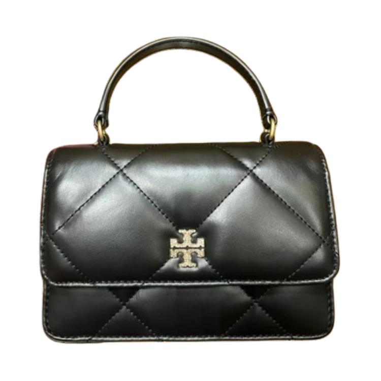 

Kira Diamond Quilt Mini Top Handle Chain Wallet Black TORY BURCH