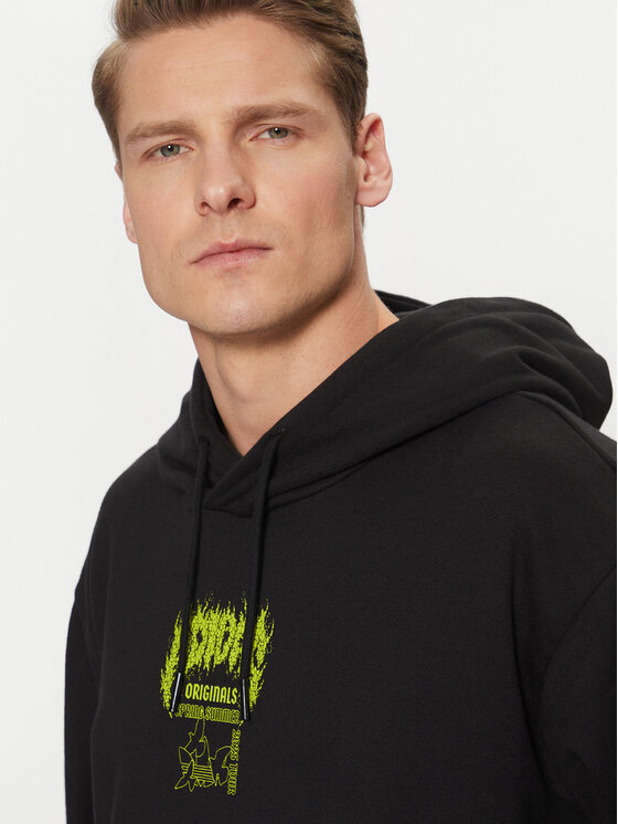 Свободный крой толстовка Q12 Training Supply Fashion Death Metal JN5703 Adidas, черный — фото 4