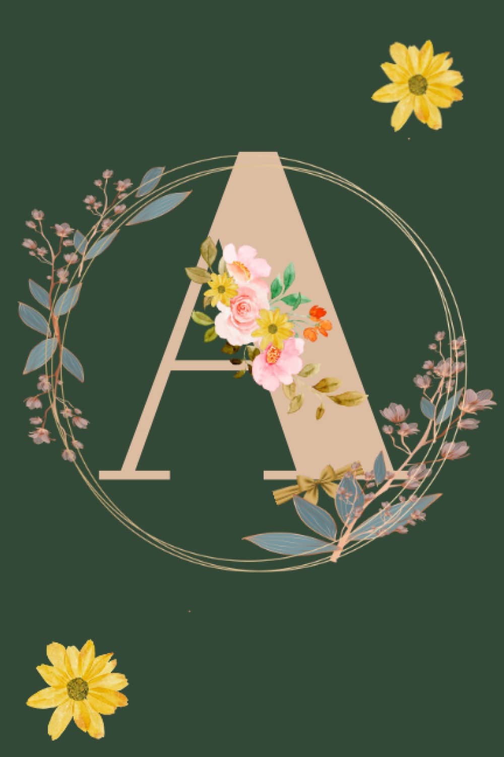 

Green lined notebook designed with flowers: Green notebook designed with flowers for girls, 6x9 inch, 120 pages, lined paper (Independently published)