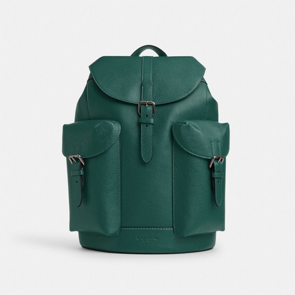 

Рюкзак Уорнер COACH, цвет gunmetal/emerald