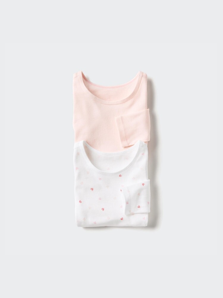 

Лонгслив для малышей набор из 2 шт. Uniqlo, розовый