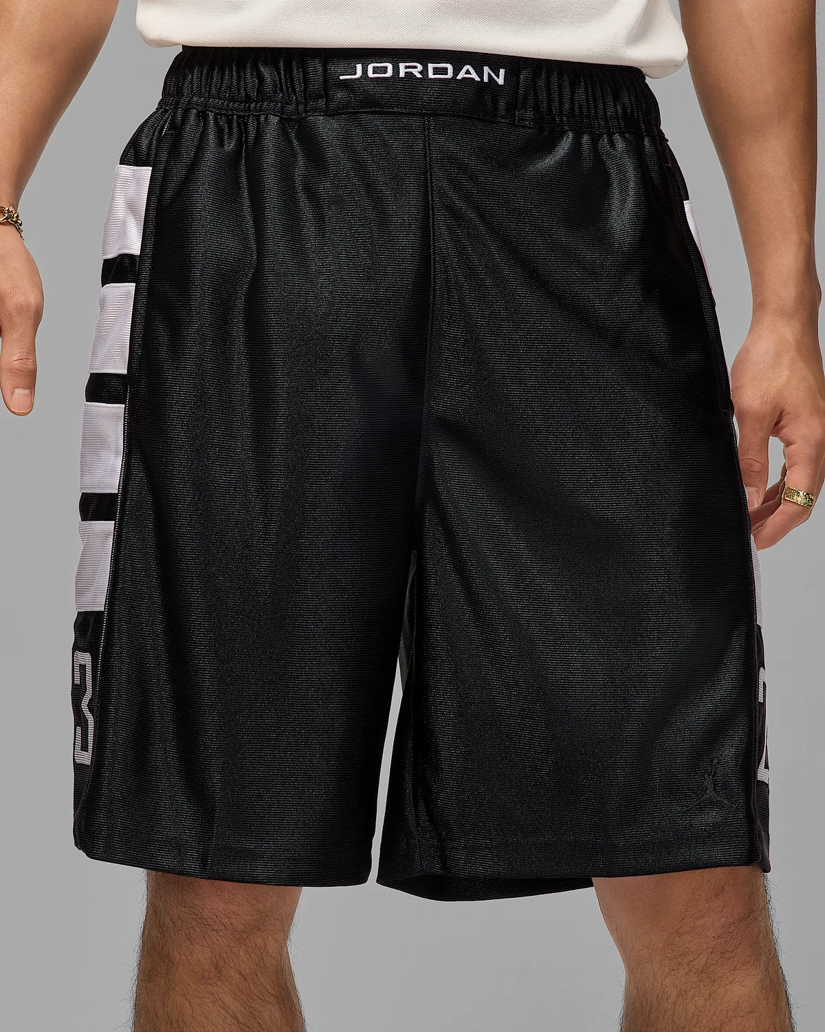 Мужские шорты Jordan Brooklyn Cat Scratch, Black/White/Black — фото 2