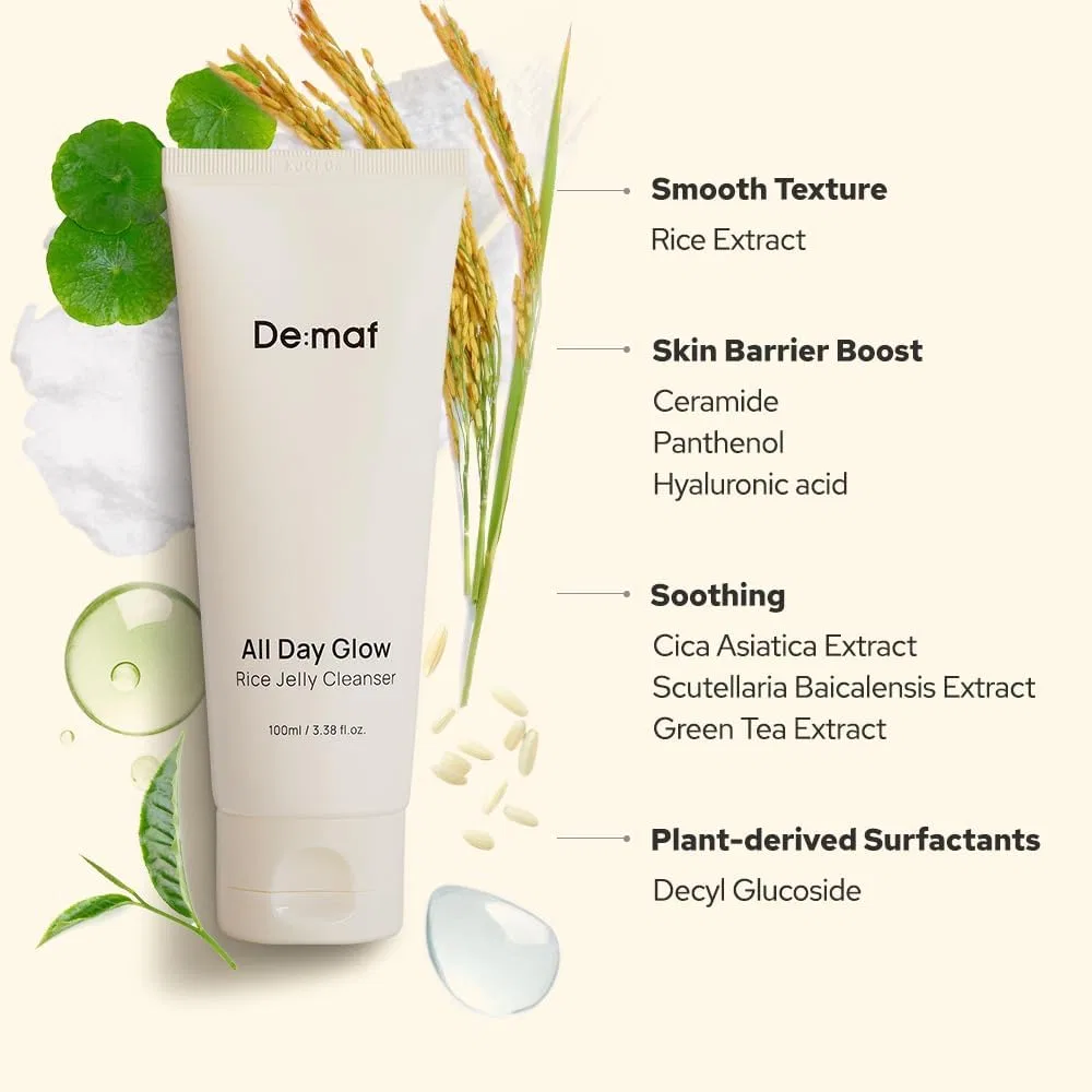 Гель для умывания De:Maf — Demaf Rice Jelly Cleanser, 100 мл — фото 4