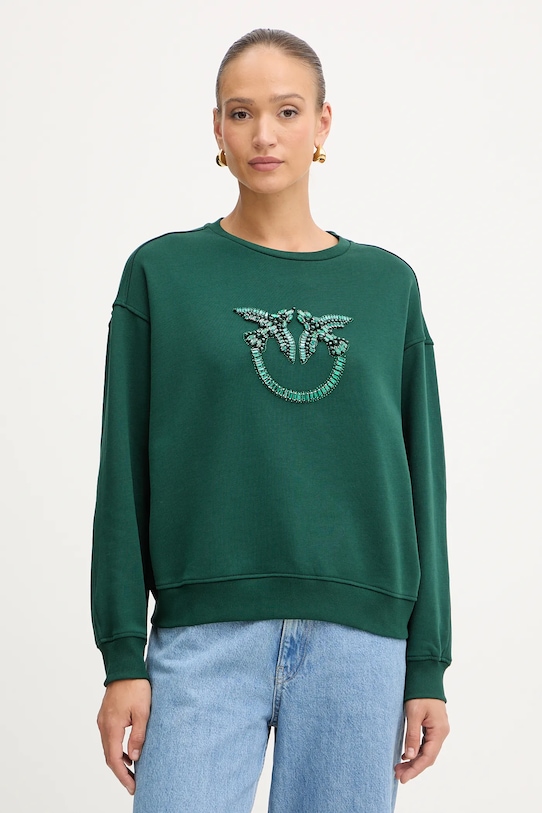 

Хлопковая толстовка Pinko, зеленый