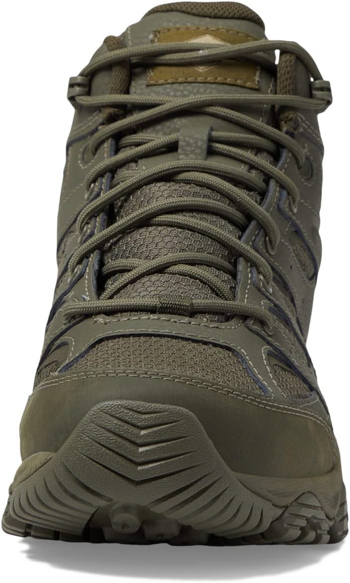 Мужские тактические ботинки Merrell Moab 3 Mid с водонепроницаемой мембраной, верх из лакированной кожи и сетки, для боевых действий, походов и работы, оливковый — фото 2