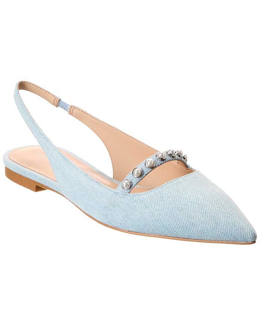 Туфли-лодочки Stuart Weitzman Pearl Denim Slingback Flat, синий