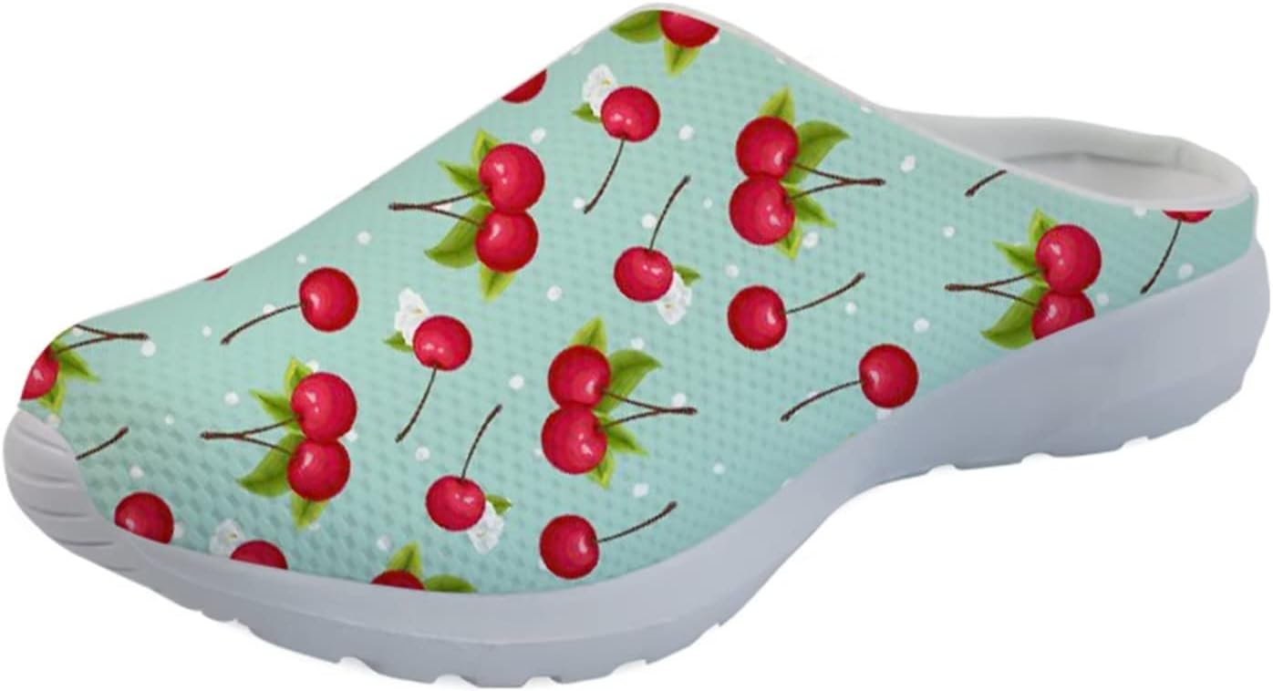 

Forchrinse Южноиндийские африканские слипоны-ходунки для мужчин и женщин, садовые сабо, медицинская обувь, дышащие, Cherry