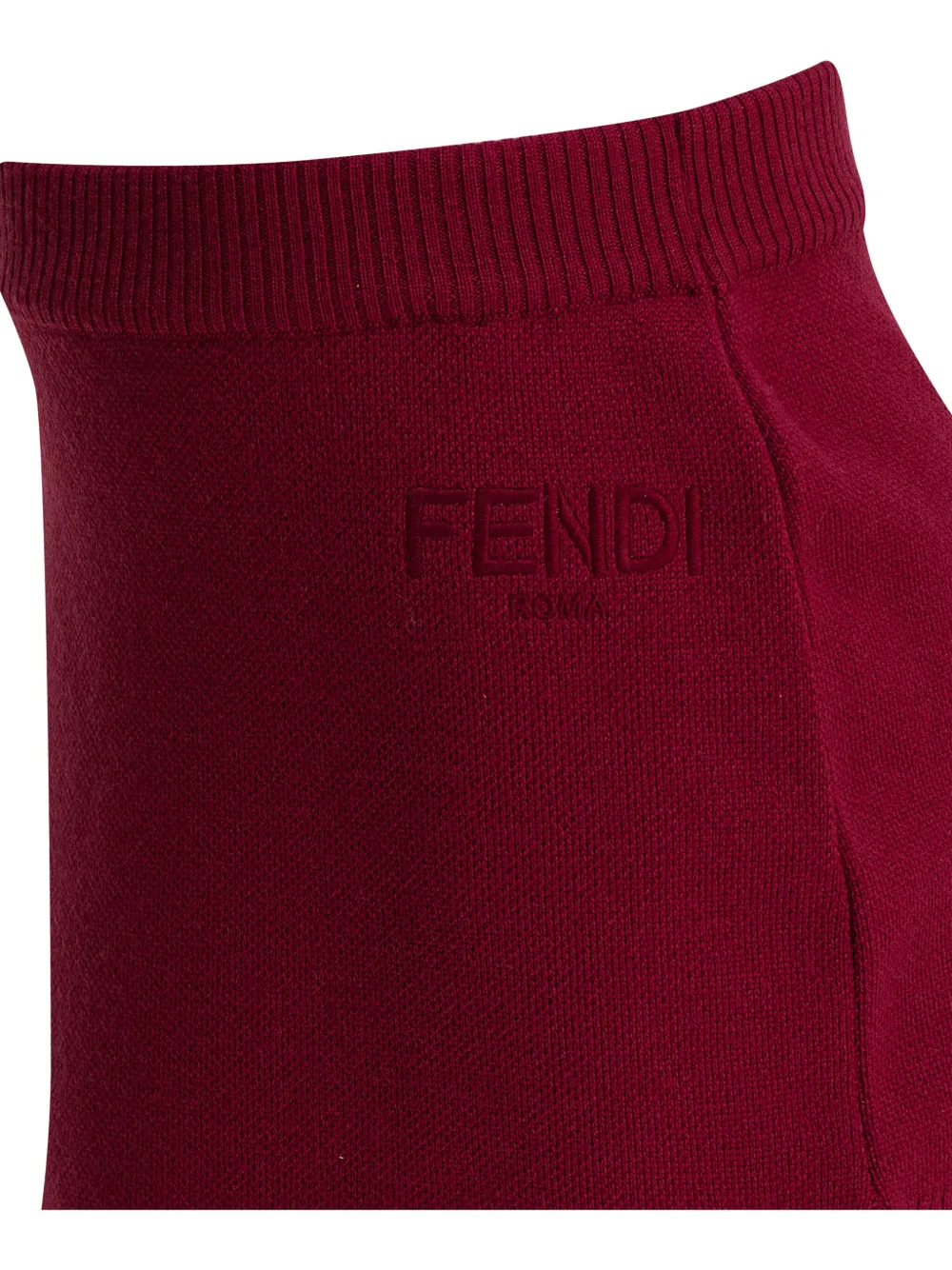 Юбка с отделкой в рубчик Fendi Kids, красный — фото 4