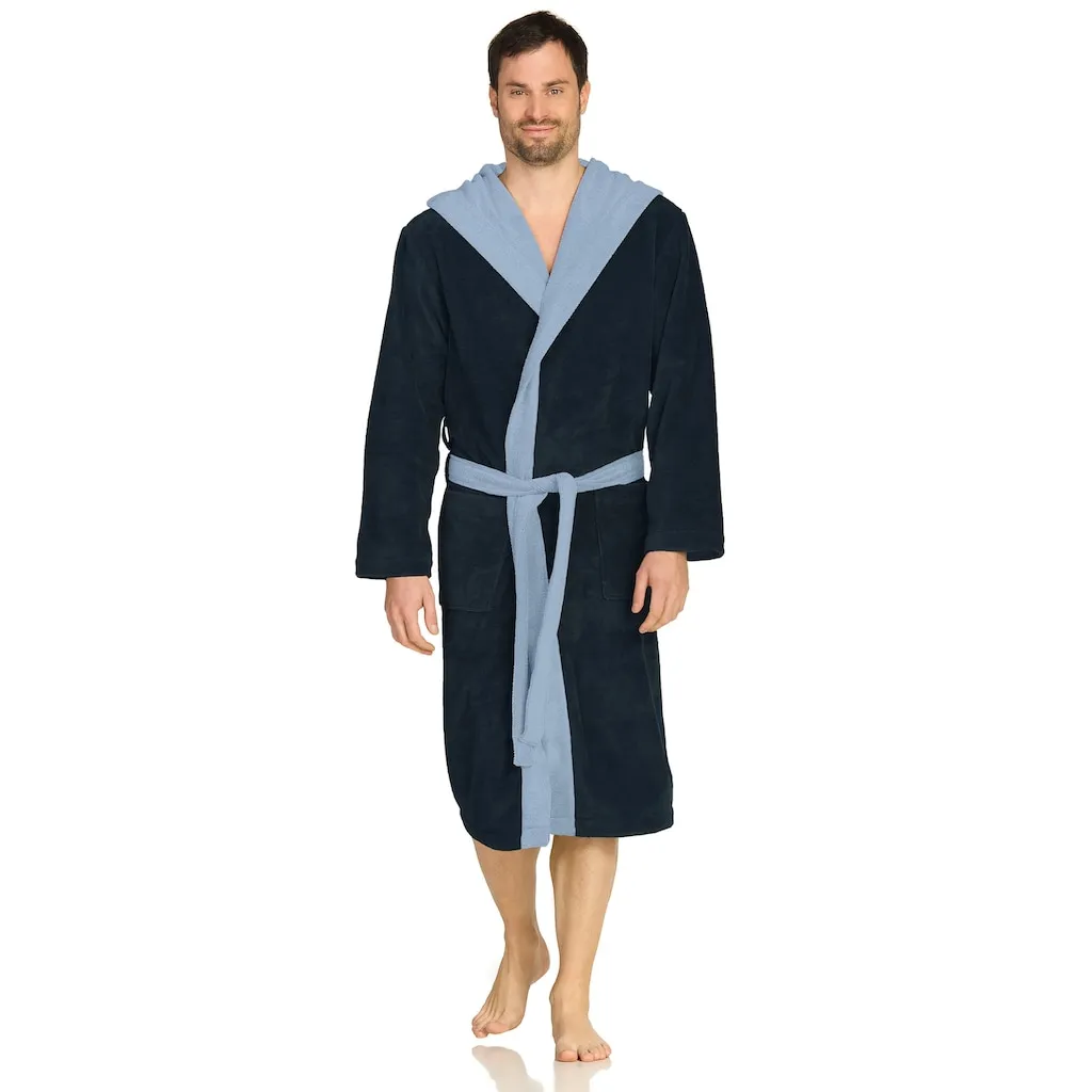 

Халат Poppy, идеально подходит для сауны и спа, гостиничный халат, домашний халат, 1 шт., двухсторонний дизайн Vossen, темно-синий