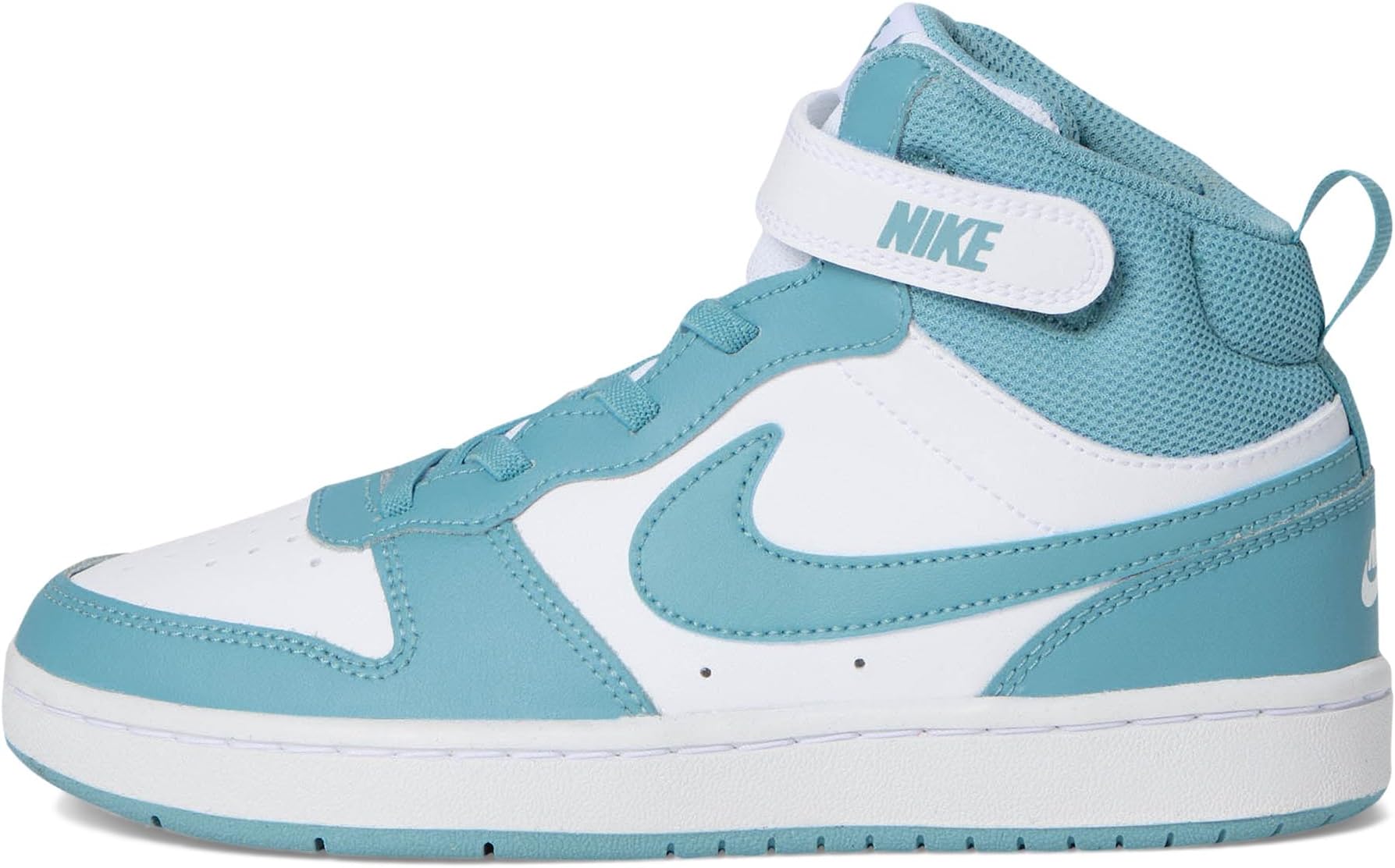 Кроссовки Nike Kids Court Borough Mid 2, цвет White/Denim Turquoise — фото 4