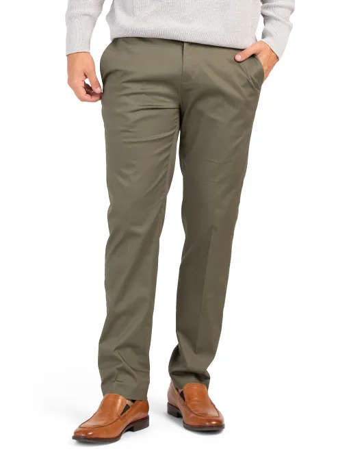 

Узкие хлопковые брюки Perry Ellis Portfolio, оливковый