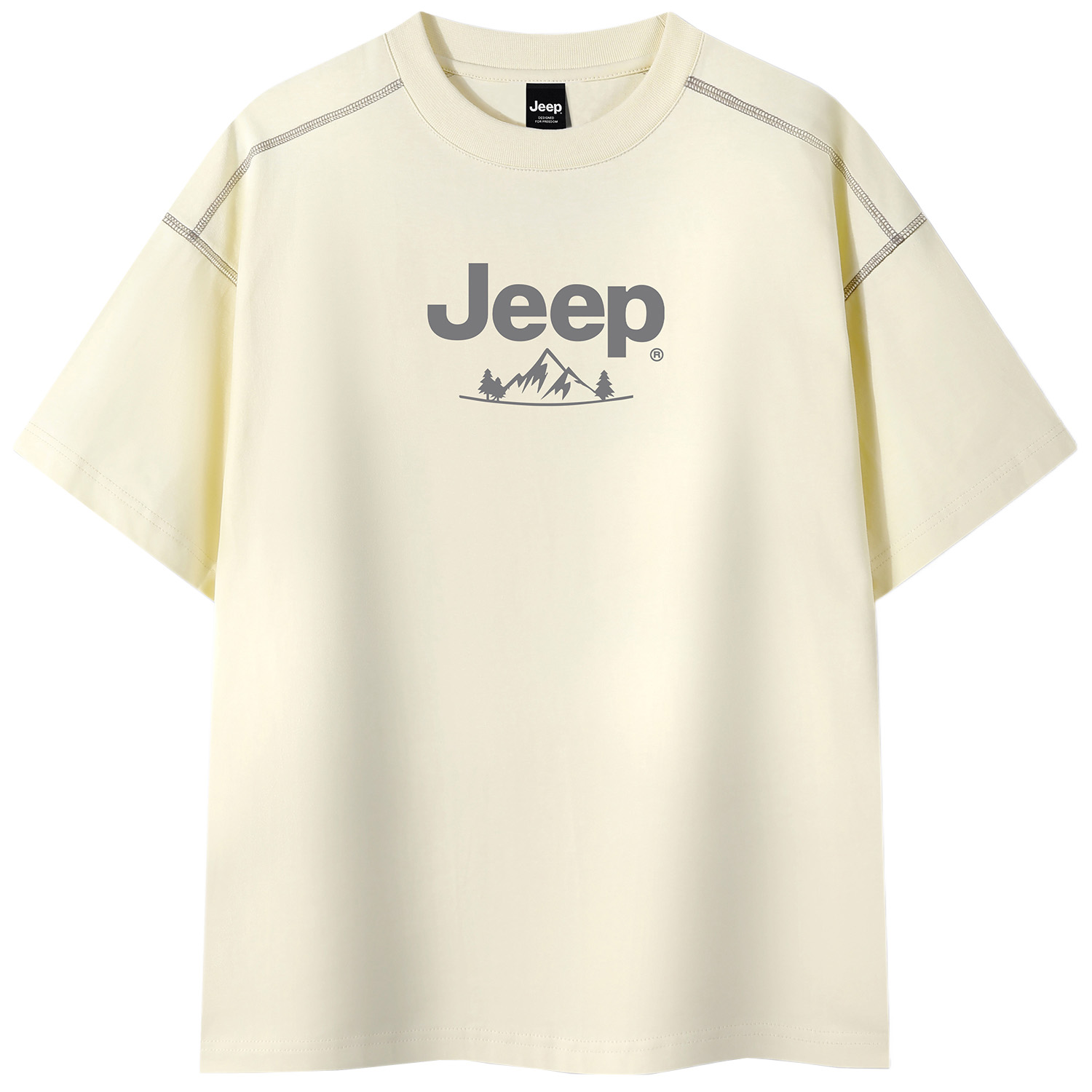 

Футболка Unisex Crew Neck Moderate Straight Fit Jeep, бежевый оранжевый