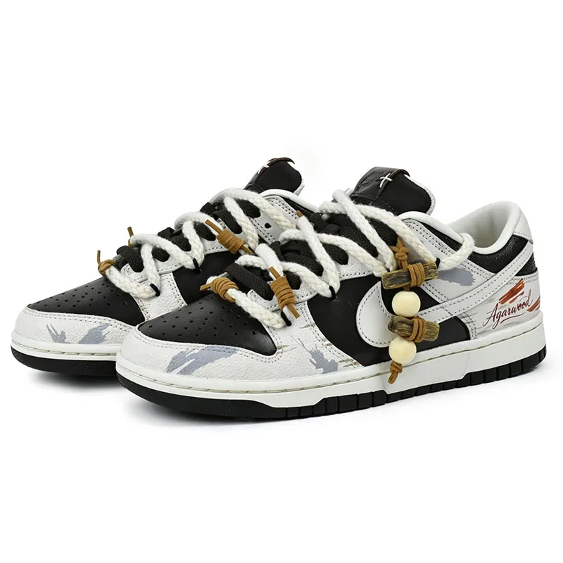 Кроссовки низкие Nike Dunk White Brown — фото 4