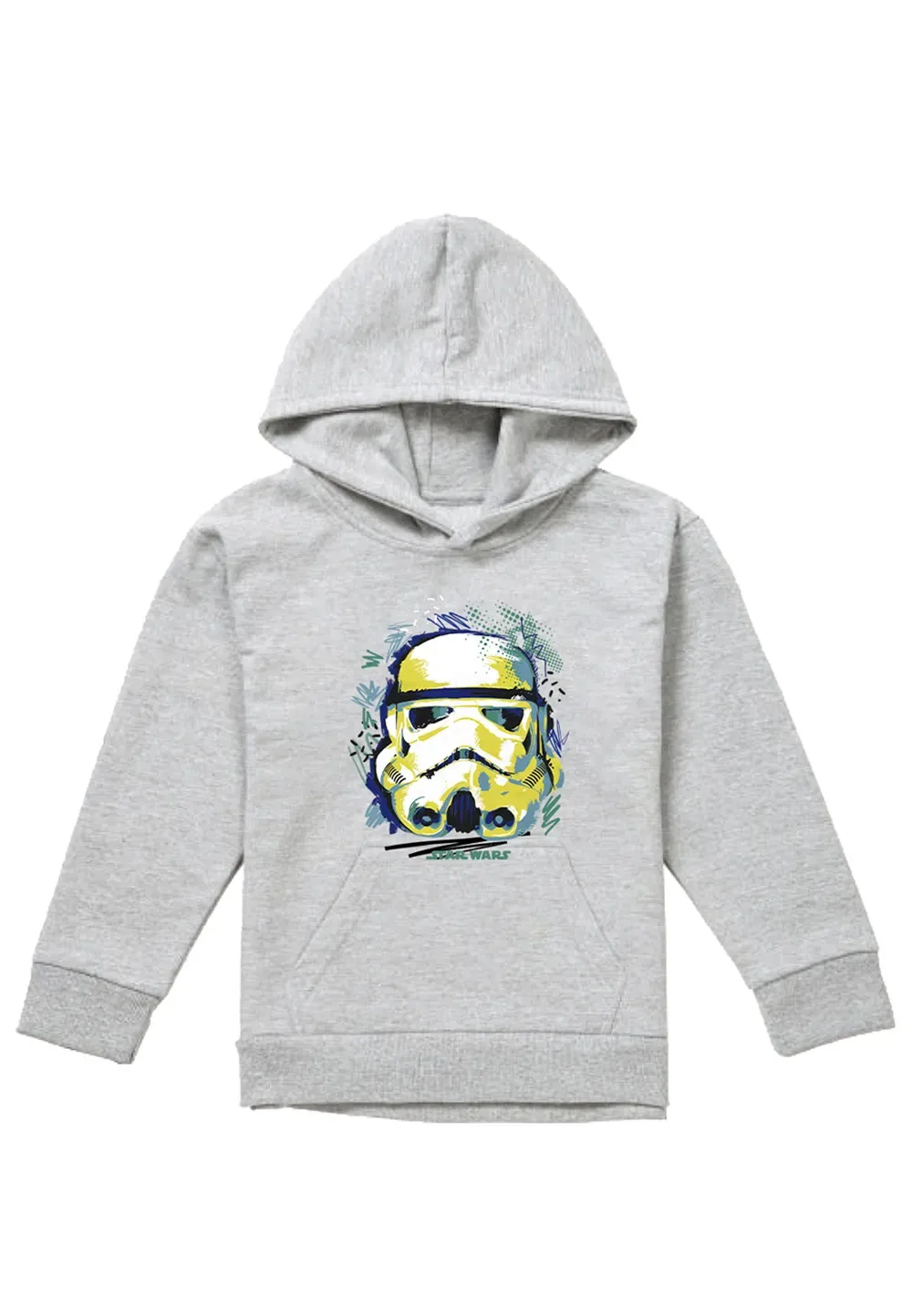 Детская худи Star Wars Sketch Trooper, Disney, серый — фото 4