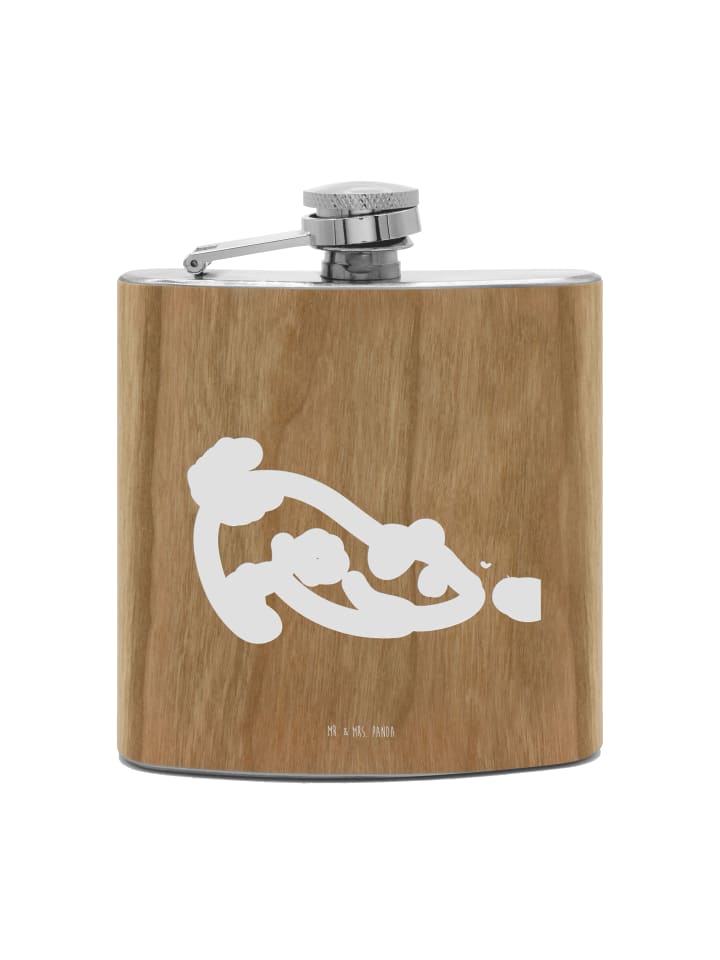 

Mr. & Mrs. Panda Фляжка с изображением собаки и божьей коровки без слогана, коричневого цвета