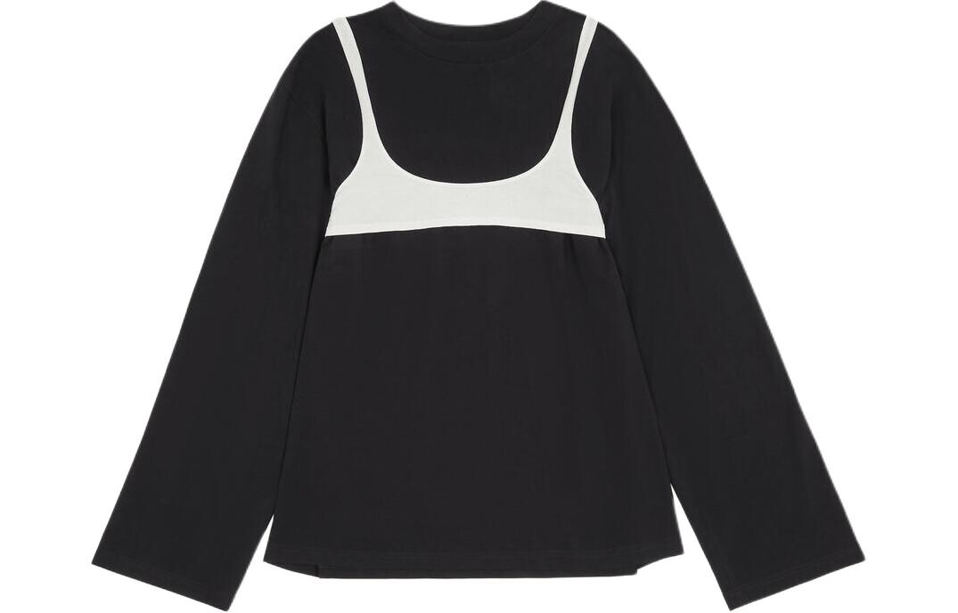 

Футболка женская Mm6 Maison Margiela с топом, черный / белый
