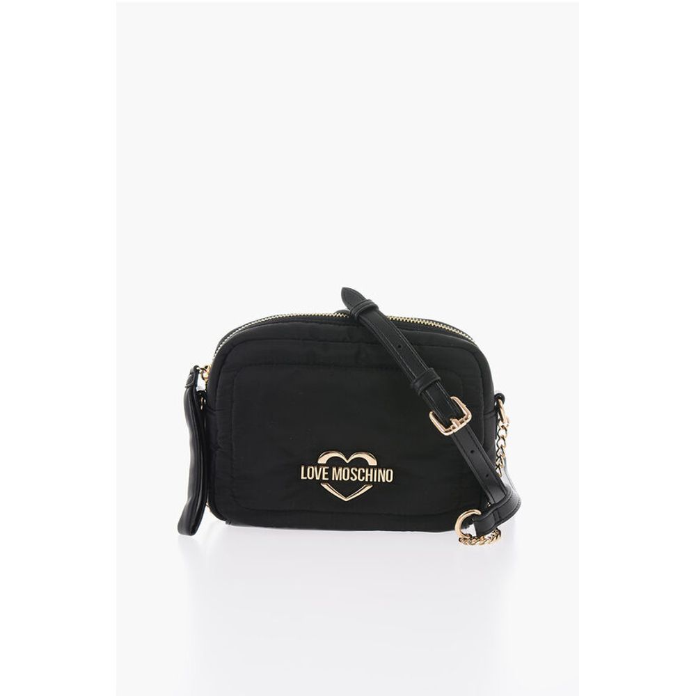 

Сумка через плечо LOVE из нейлона с золотым логотипом Moschino, черный
