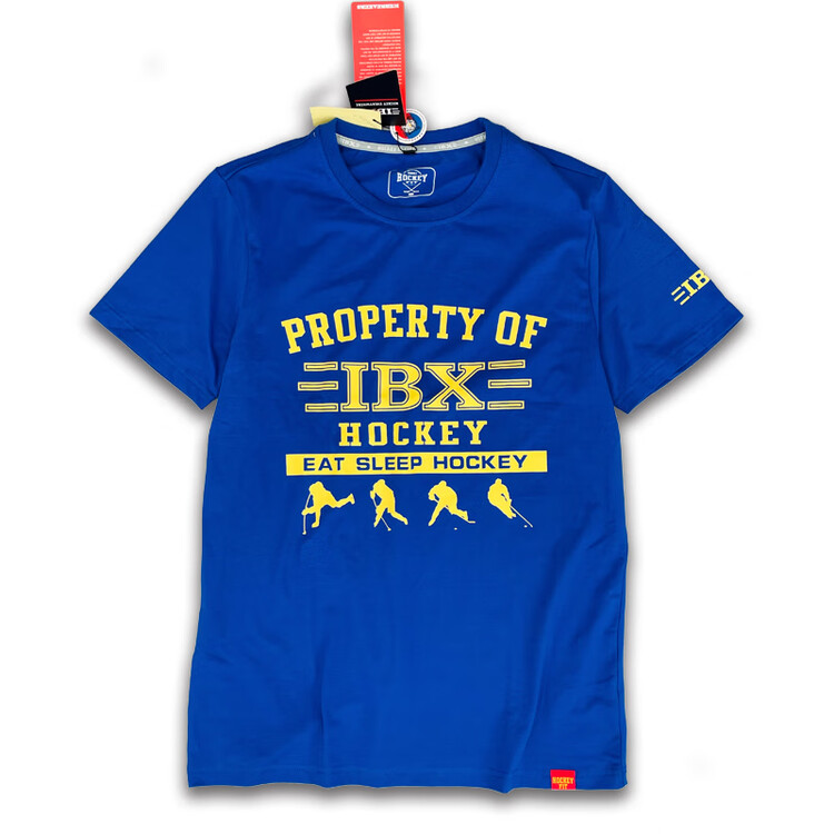 

He Jiagong Детская футболка для хоккея, комплект для родителей и детей, перчатки, защитная экипировка, синий стиль с буквами, взрослый размер