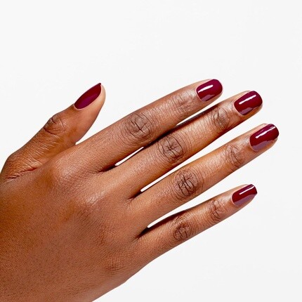 OPI Лак для ногтей Infinite Shine Long-Wear System 2-й шаг гель-лак Big Apple Red 15 мл Malaga Wine — фото 3