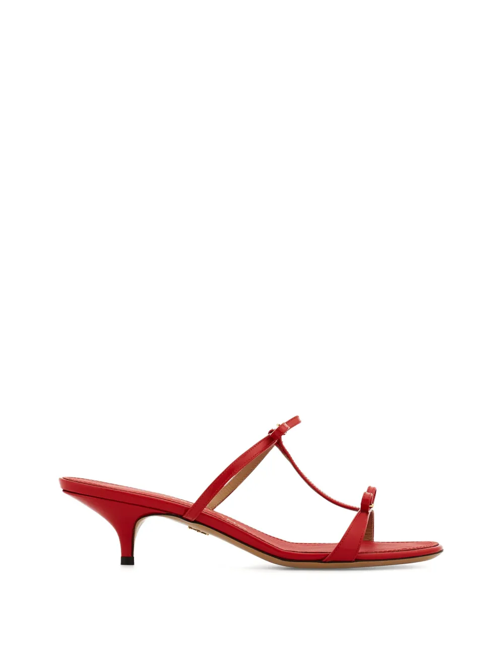 Босоножки Bow на каблуке-рюмке Ferragamo, красный
