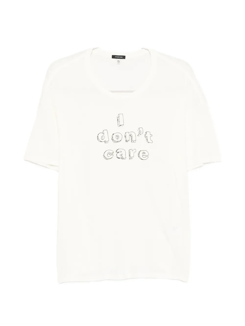 

Футболка с графическим принтом "i don't care" R13, бежевый