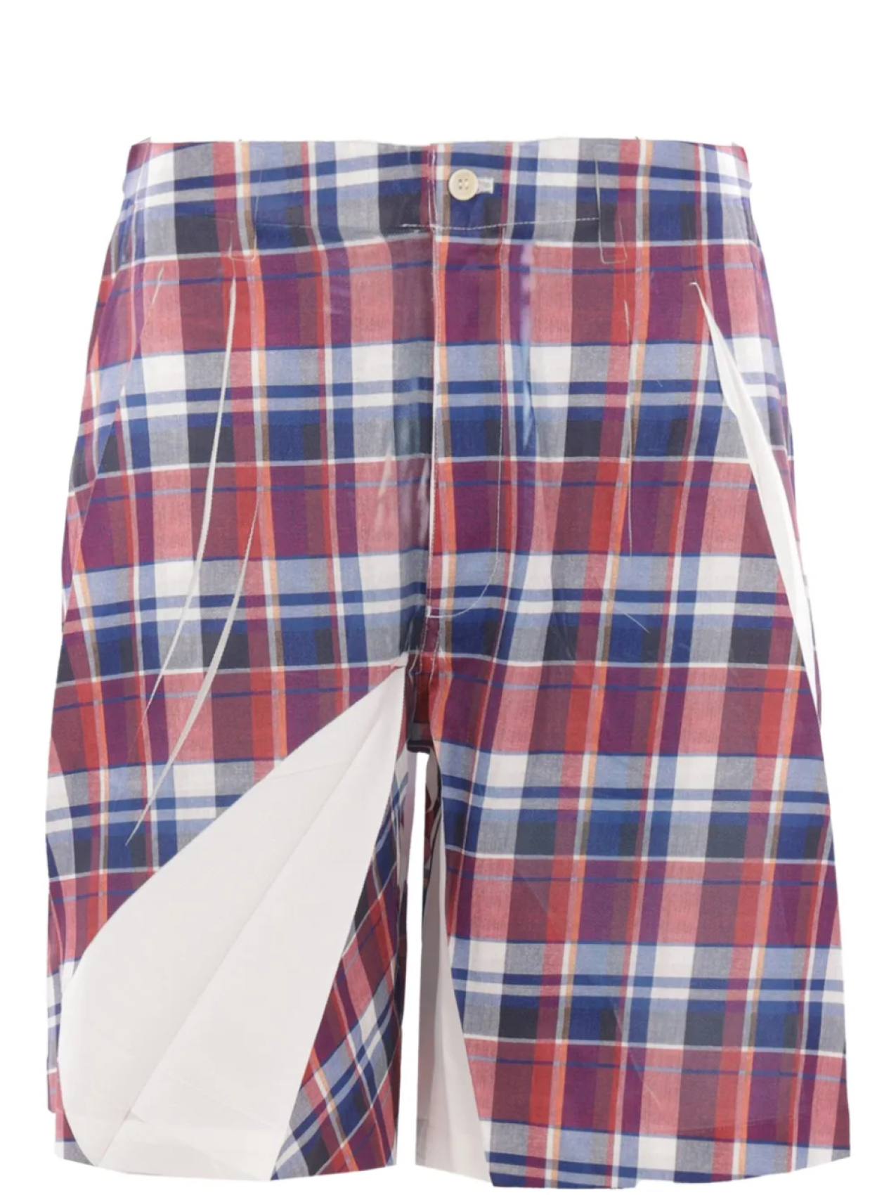 

Твиловые шорты Comme Des Garçons Shirt в клетку, красный
