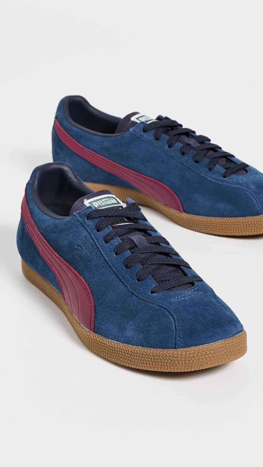 Мужские кроссовки PUMA Brasil на шнуровке для повседневной носки - оранжевые — фото 4