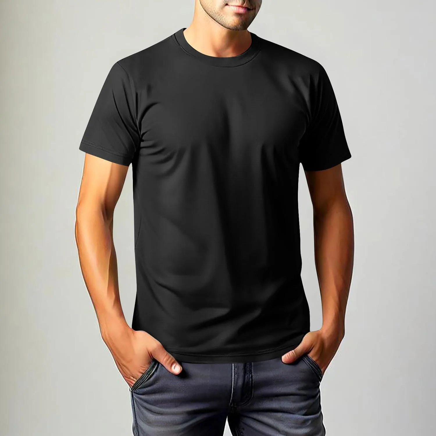Футболка мужская Short Sleeve Round Neck Mesh Breathable Elastic — фото 2