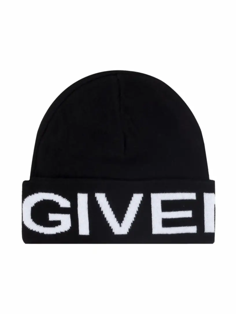 

Вязаная шапка с логотипом Givenchy, черный