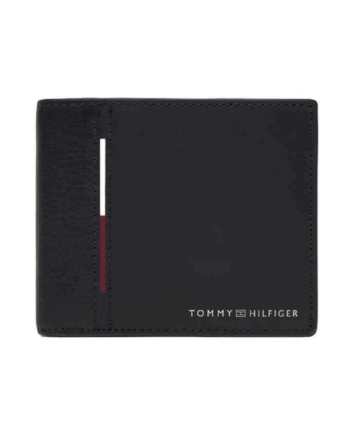 

Спортивный повседневный кожаный кошелек Tommy Hilfiger, черный