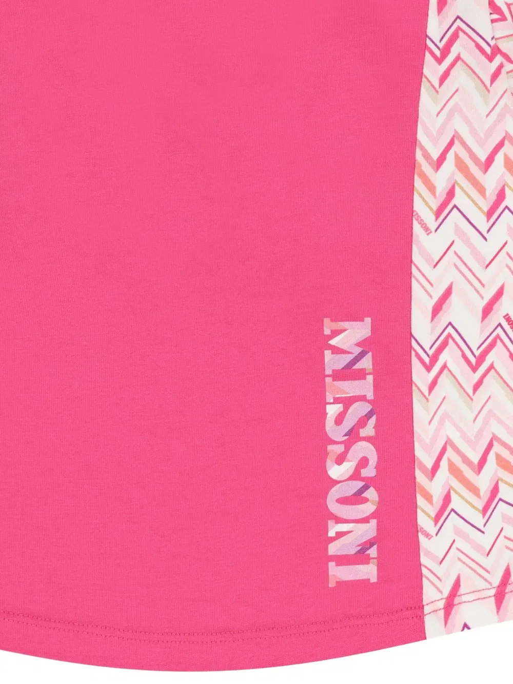Футболка с зигзагообразным рукавом Missoni Kids, розовый — фото 3