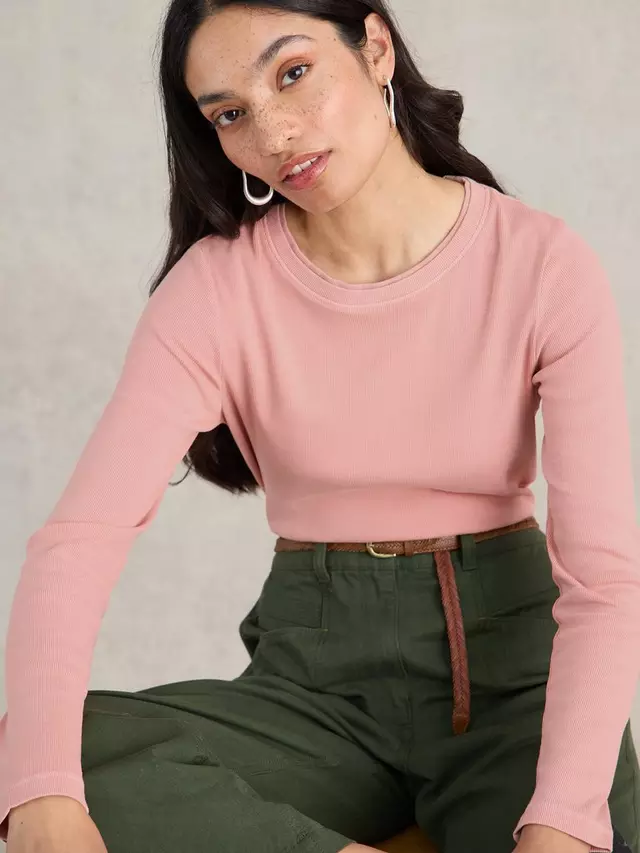 

Топ White Stuff Sadie Garment Dyed, цвет dusty pink