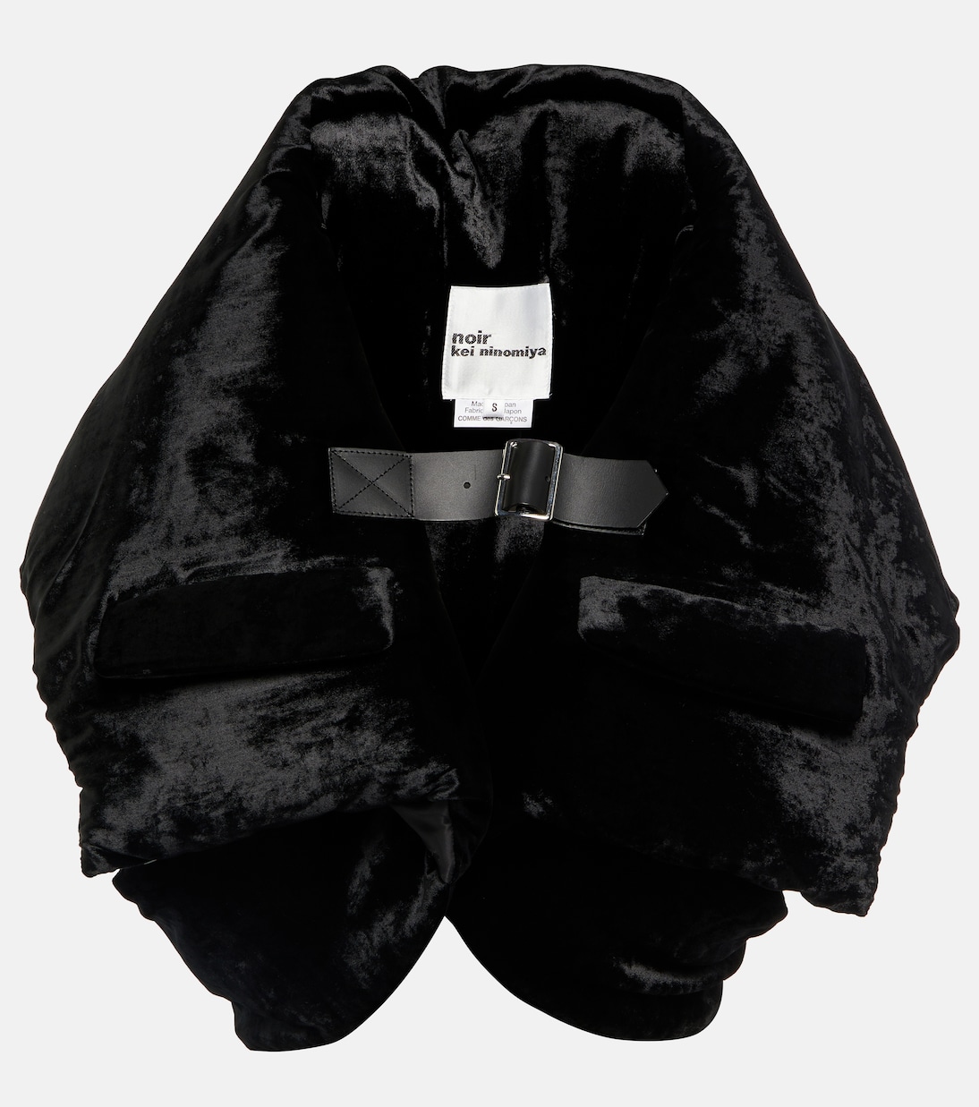 

Бархатный топ с пряжкой Noir Kei Ninomiya, черный