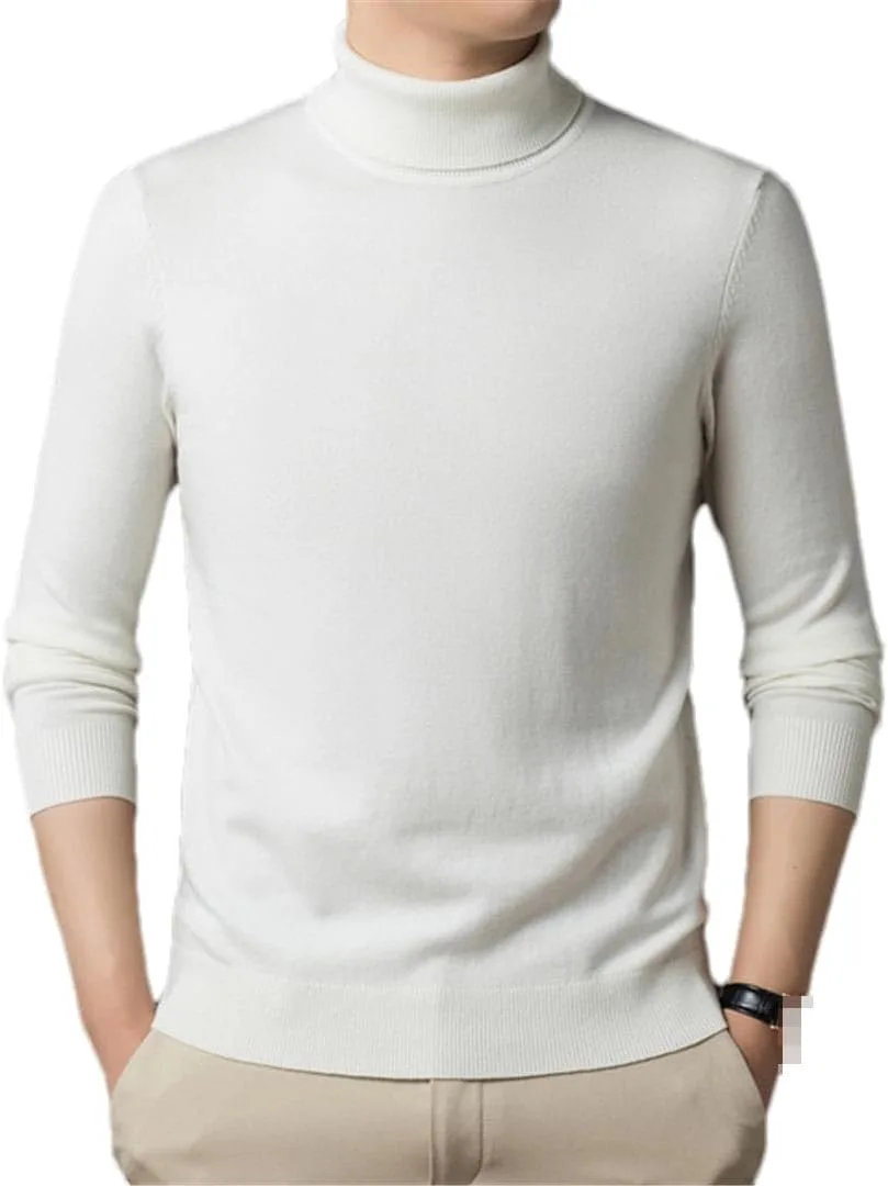 

Мужской вязаный свитер с воротником-стойкой, однотонный, для осени и зимы, деловой кэжуал Vsadsau