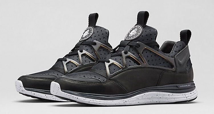 Кроссовки Nike Lunar Huarache Light SP 'Black', черный — фото 2