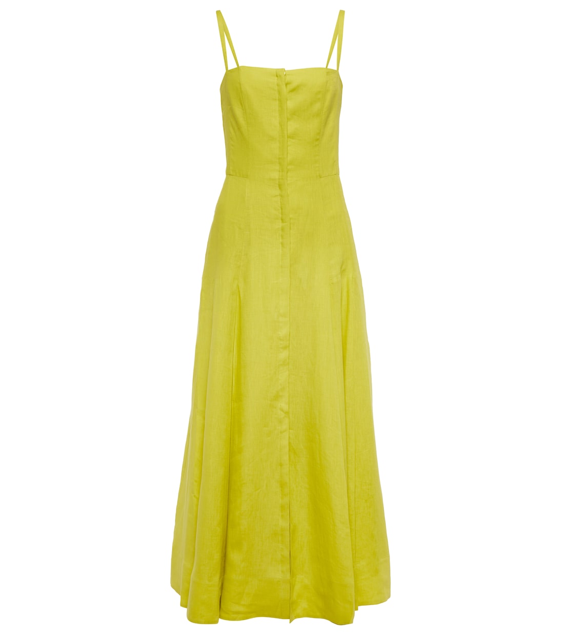 

Льняное платье миди Margritte Gabriela Hearst, Lime Adamite