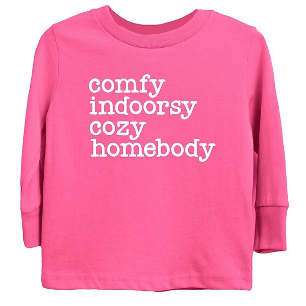 

Молодежная футболка с длинным рукавом и принтом для уютного домашнего отдыха The Juniper Shop, Hot Pink